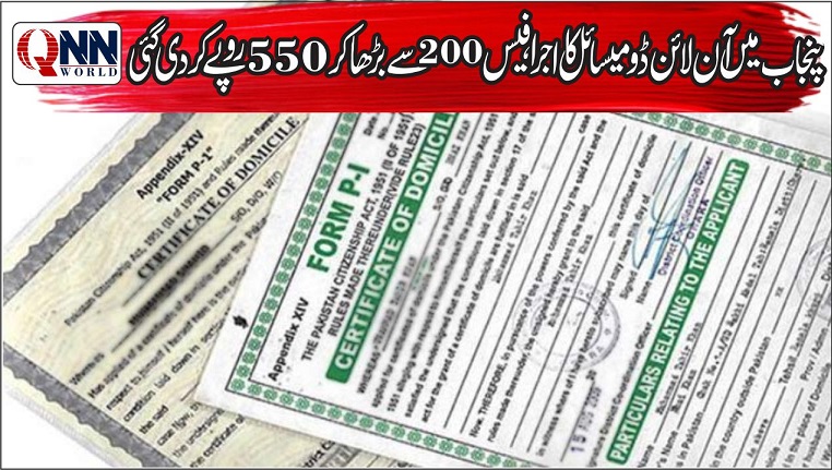 پنجاب کے شہریوں کو ڈومیسائل اب آن لائن اپلائی اور گھر بیٹھے موصول ہوگا