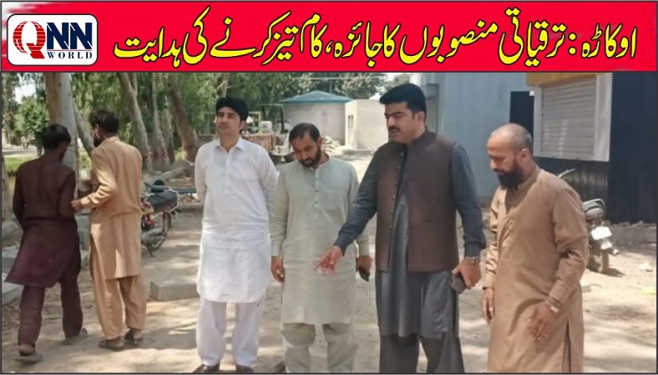 اوکاڑہ: ترقیاتی کاموں کی رفتار بڑھانے پر زور، منصوبوں کا معائنہ