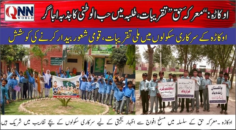 اوکاڑہ . سرکاری سکولوں میں ملی تقریبات، قومی شعور بیدار کرنے کی کوشش