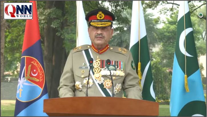 معرکہ حق کی فتح کا ایک سال، جی ایچ کیو میں پروقار تقریب، شہدا کی یادگار پر حاضری