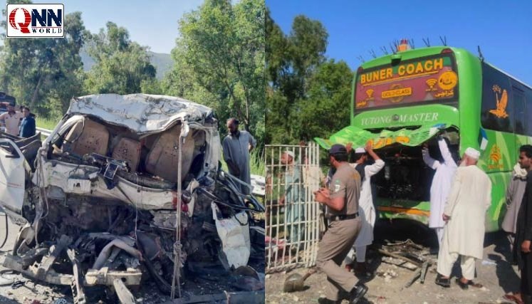 سوات ایکسپریس وے پر وین کی بس کو ٹکر، 16 افراد جاں بحق، 7 زخمی