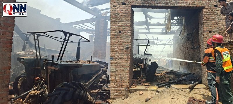 اچانک آگ نے تباہی مچا دی، احاطہ جل کر خاکستر، ریسکیو 1122 نے قابو پا لیا