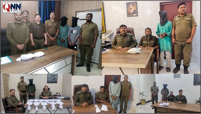 قصور: 18 کلوگرام سے زائد منشیات برآمد، 7 بدنام زمانہ منشیات فروش گرفتار