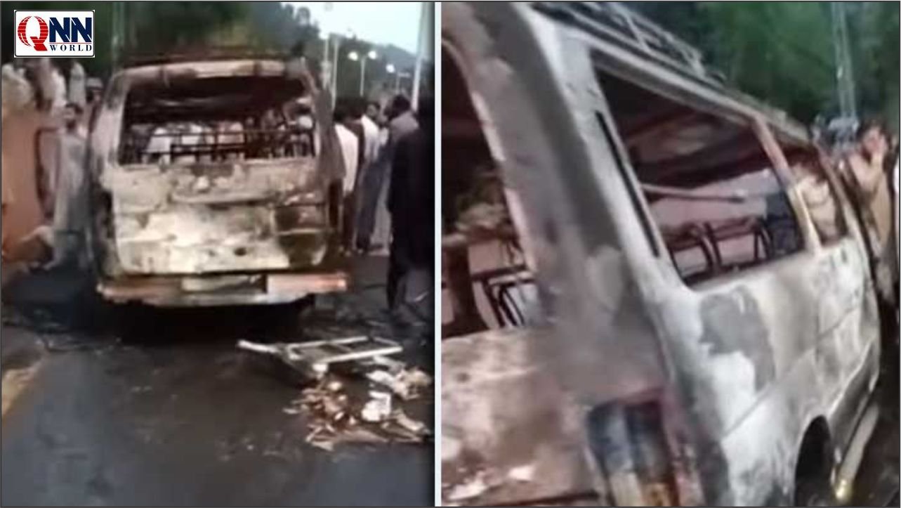 مری ایکسپریس وے پر چلتی ہائی ایس میں آگ بھڑک اٹھی، تمام مسافر محفوظ، حفاظتی انتظامات پر سوالات