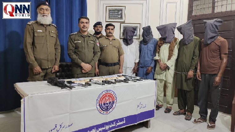 قصور : خطرناک ڈکیت گینگ کا خاتمہ؛ لاکھوں کا مال مسروقہ اور ناجائز اسلحہ برآمد