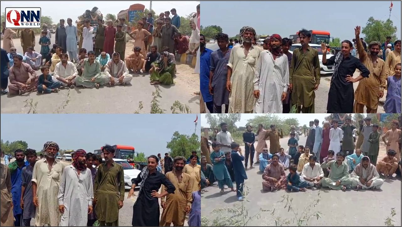 غیر اعلانیہ لوڈشیڈنگ کے خلاف دادواہ اسٹاپ پر احتجاج