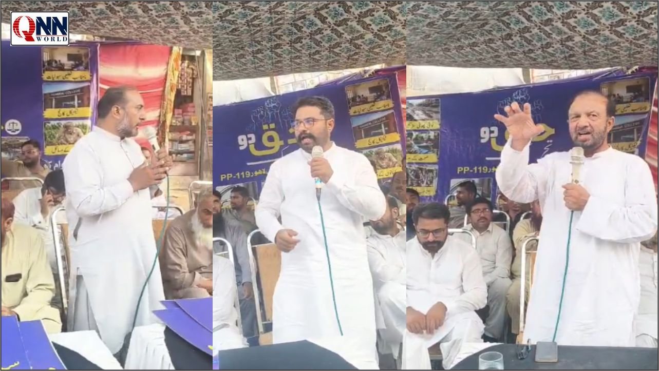 نواں لاہور کو ماڈل ولیج بنانے کا مطالبہ: ’حق دو تحریک‘ کے تحت مین بازار میں احتجاجی کیمپ