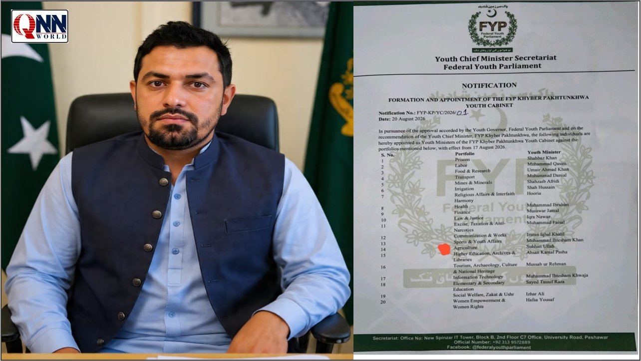 ضلع خیبر کے ڈاکٹر سبحان کو فیڈرل یوتھ اسمبلی میں زراعت کی وزارت مل گئی