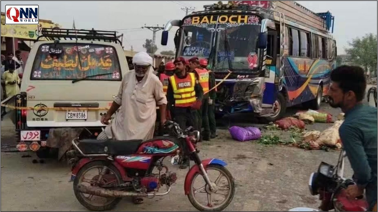 پائیگاں کے قریب خوفناک حادثہ، مسافر کوچ اور ہائی ایس میں تصادم انڈس ہائی وے پر تصادم، 2 افراد ہلاک 5 زخمیوں کی حالت تشویشناک