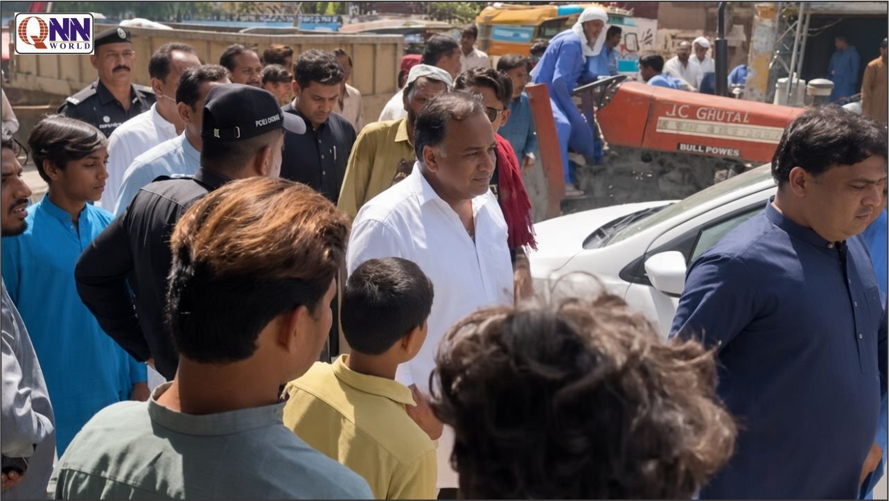 گھوٹکی میں تجاوزات کے خلاف گرینڈ آپریشن، انتظامیہ پر مزاحمت کرنے والا تاجر حراست میں