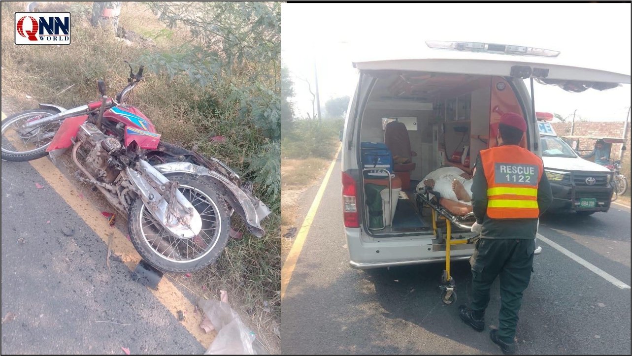 ننکانہ صاحب میں ٹریفک حادثہ، ٹرک ڈرائیور موقع سے فرار حسیب وقاص شوگر ملز کے قریب تصادم، ریسکیو نے زخمی کو ہسپتال پہنچایا