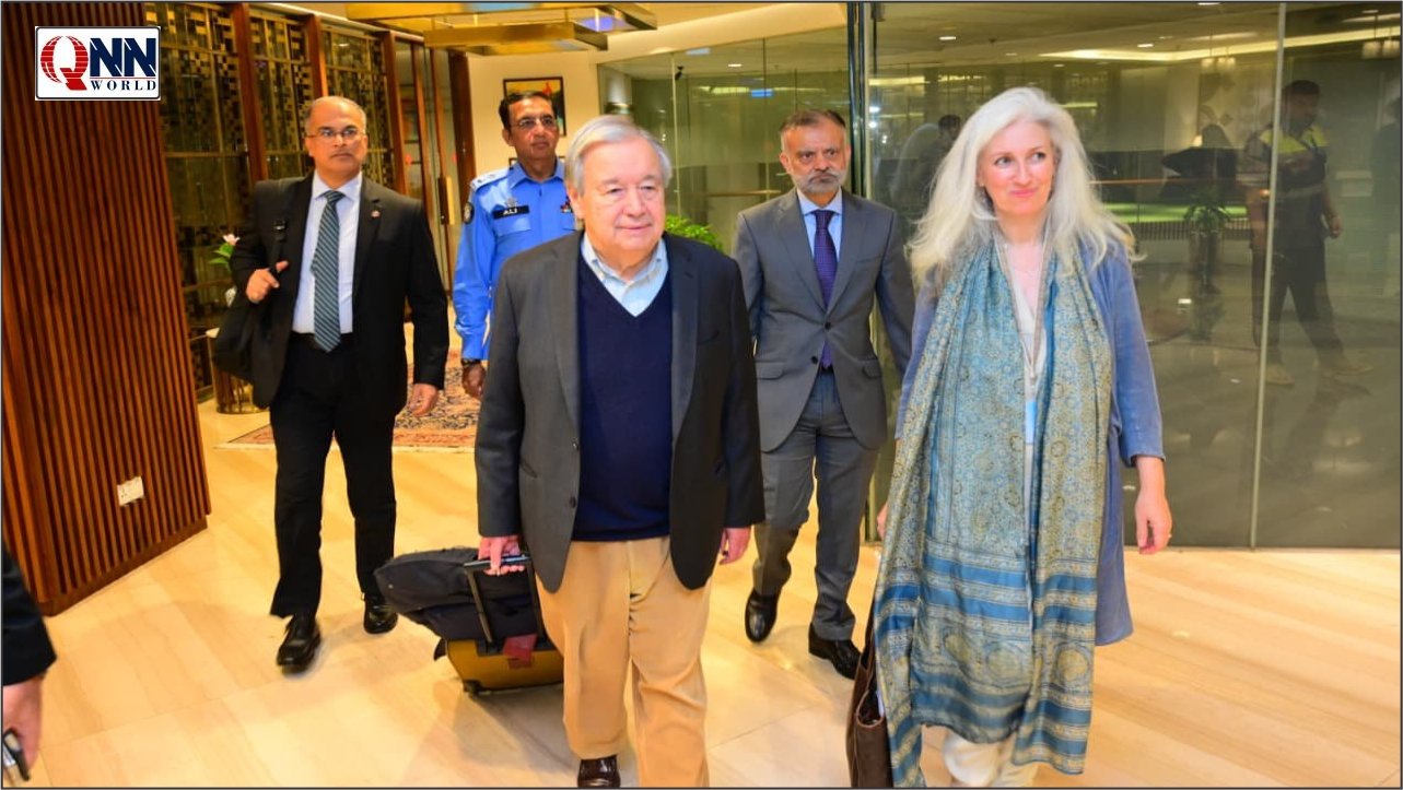 گوتریس پاکستان پہنچ گئے: صدر، وزیراعظم، فیلڈ مارشل سے ملاقاتیں، یو این ایم او جی آئی پی اور این ڈی ایم اے کا دورہ