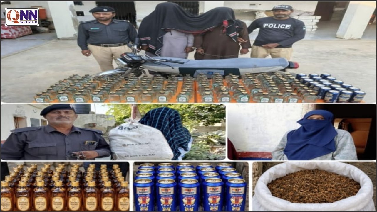 ٹھٹہ میں منشیات اور گٹکا فروشوں کے خلاف کریک ڈاؤن، 144 پوا وسکی، بیئر اور گٹکا مٹیریل برآمد
